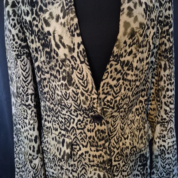 Vintage Leopard Print Women's Blazer - Picture 4 of 5